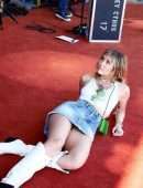 Miley Cyrus Upskirt Backstage