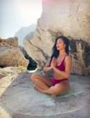Nicole Scherzinger in Purple Bikini Photoshoot