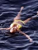Nicole Scherzinger in Bikini on a Yacht in Capri