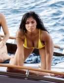 Nicole Scherzinger in Bikini on a Yacht in Capri