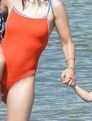 Olivia Wilde Playing at the Beach on her Vacation in Maui