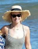 Olivia Wilde in Swimsuit at a Beach in Hawaii