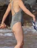 Olivia Wilde in Swimsuit at a Beach in Hawaii