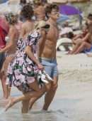 Pixie Lott and Oliver Cheshire Out on Holiday in Formentera