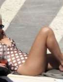 Pixie Lott in Swimsuit at a Pool in Ibiza