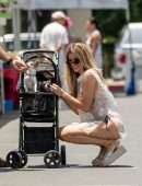 Rachel McCord at the Farmers Market and the Beach with her Dogs in Los Angeles