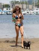 Rachel McCord at the Farmers Market and the Beach with her Dogs in Los Angeles
