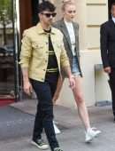 Sophie Turner Leggy, Out in Paris