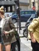 Sophie Turner Leggy, Out in Paris