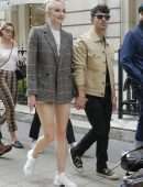 Sophie Turner Leggy, Out in Paris