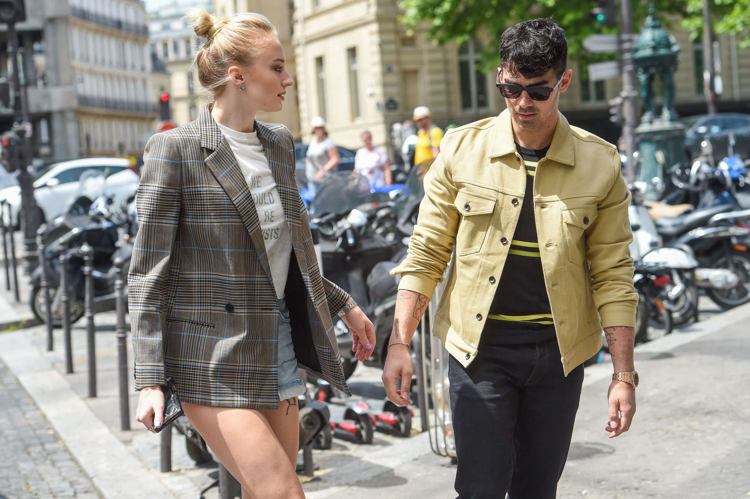 Sophie Turner Leggy, Out in Paris
