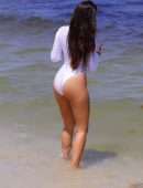 Tao Wickrath in Swimsuit at a Beach in Miami