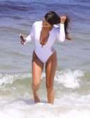 Tao Wickrath in Swimsuit at a Beach in Miami