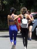 Victoria Justice and Madison Reed heading to the Gym in LA