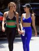 Victoria Justice and Madison Reed heading to the Gym in LA