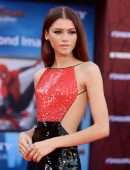 Zendaya Coleman at the Premiere of Spider-Man Far From Home in Hollywood
