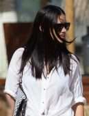 Adriana Lima Leggy in Cut-offs, Out in Marbella