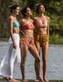 Alessandra Ambrosio in Bikini Practicing Yoga on the Beach in Florianopolis