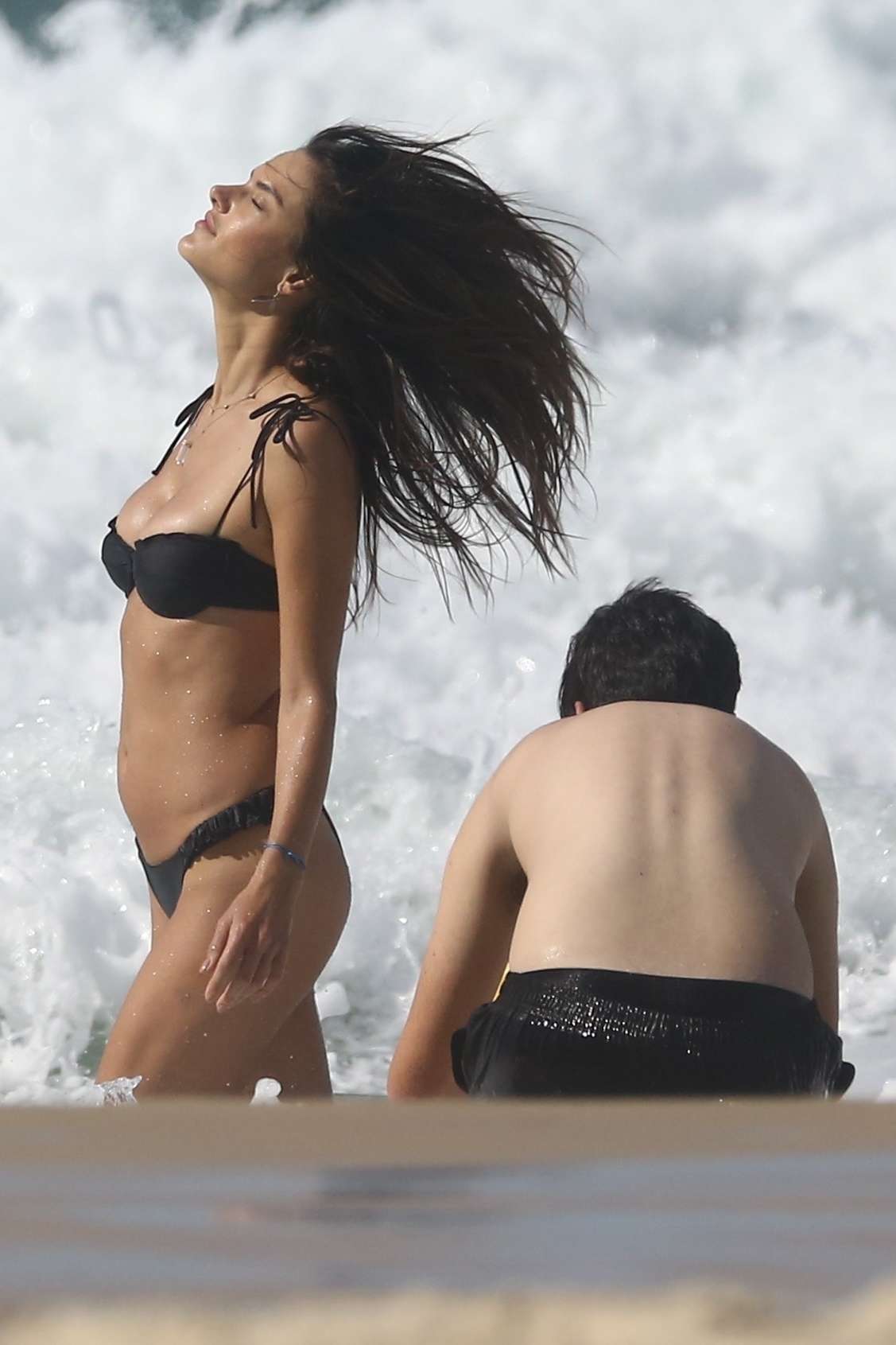 Alessandra Ambrosio Booty in Bikini on the Beach in Porto Alegre