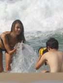Alessandra Ambrosio Booty in Bikini on the Beach in Porto Alegre