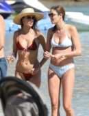 Alessandra Ambrosio in Bikini on a Beach in Mykonos