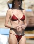 Alessandra Ambrosio in Bikini on a Beach in Mykonos