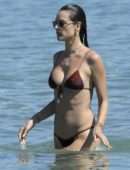 Alessandra Ambrosio in Bikini on a Beach in Mykonos