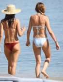 Alessandra Ambrosio in Bikini on a Beach in Mykonos