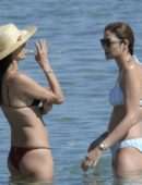Alessandra Ambrosio in Bikini on a Beach in Mykonos