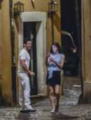 Alexandra Daddario Out for Dinner at Pierluigi in Rome