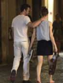 Alexandra Daddario Out for Dinner at Pierluigi in Rome