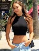 Alexis Ren with Flowers, Out in Studio City