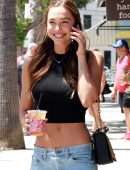 Alexis Ren with Flowers, Out in Studio City