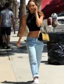 Alexis Ren with Flowers, Out in Studio City