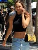 Alexis Ren with Flowers, Out in Studio City