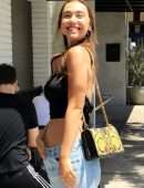Alexis Ren with Flowers, Out in Studio City