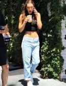 Alexis Ren with Flowers, Out in Studio City