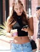 Alexis Ren with Flowers, Out in Studio City