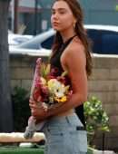 Alexis Ren with Flowers, Out in Studio City