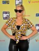 Bebe Rexha Cleavage at Isle of MTV Photocall in Malta