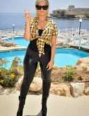 Bebe Rexha Cleavage at Isle of MTV Photocall in Malta