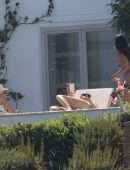 Bella Hadid Booty, Sunbathing in Bikini at Villa on Mykonos Island