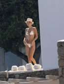 Bella Hadid Booty, Sunbathing in Bikini at Villa on Mykonos Island