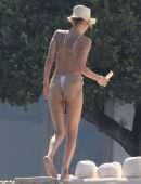 Bella Hadid Booty, Sunbathing in Bikini at Villa on Mykonos Island