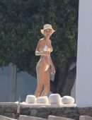 Bella Hadid Booty, Sunbathing in Bikini at Villa on Mykonos Island