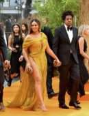 Beyonce at the European Premiere of "The Lion King" in London