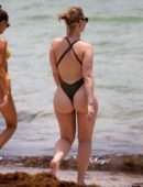 Bianca Elouise in Swimsuit at Beach in Miami