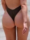 Bianca Elouise in Swimsuit at Beach in Miami