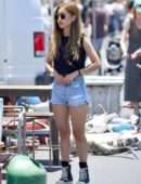 Brenda Song Leggy in Shorts, Shopping at Flea Market in Los Angeles