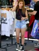 Brenda Song Leggy in Shorts, Shopping at Flea Market in Los Angeles